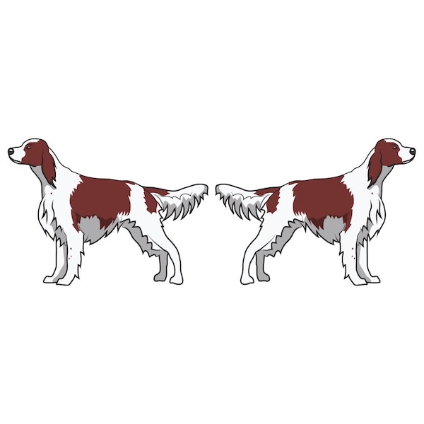 Signmission Irish Red And White Setter Dog Decal, Dog Lover Decor Vinyl Sticker D-24-Irish Red And White Setter - main